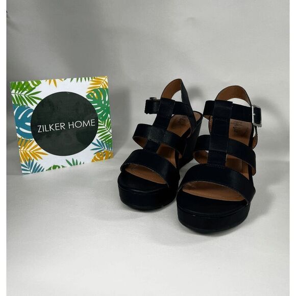 Style & Co Women's Soffiee Strappy Gladiator Wedge Sandals - Black 5M - Picture 1 of 10